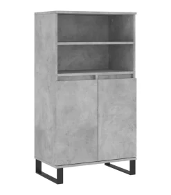 vidaXL Hoge kast 60x36x110 cm bewerkt hout betongrijs