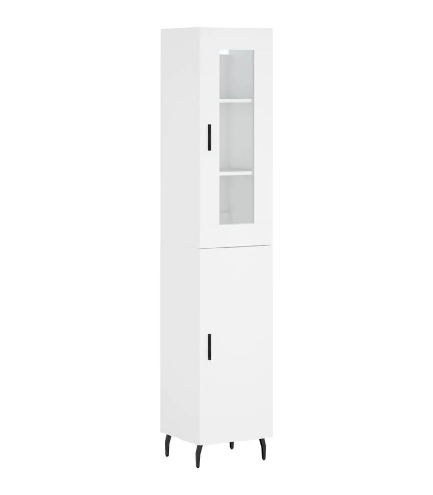 vidaXL Hoge kast 34,5x34x180 cm bewerkt hout wit