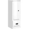 vidaXL Hoge kast 36x35,5x103,5 cm bewerkt hout hoogglans wit