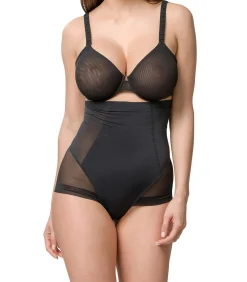 Sale Hoge taille mesh afslankingslip 39 cm Sculpt DAMES Corrigerend Ondergoed