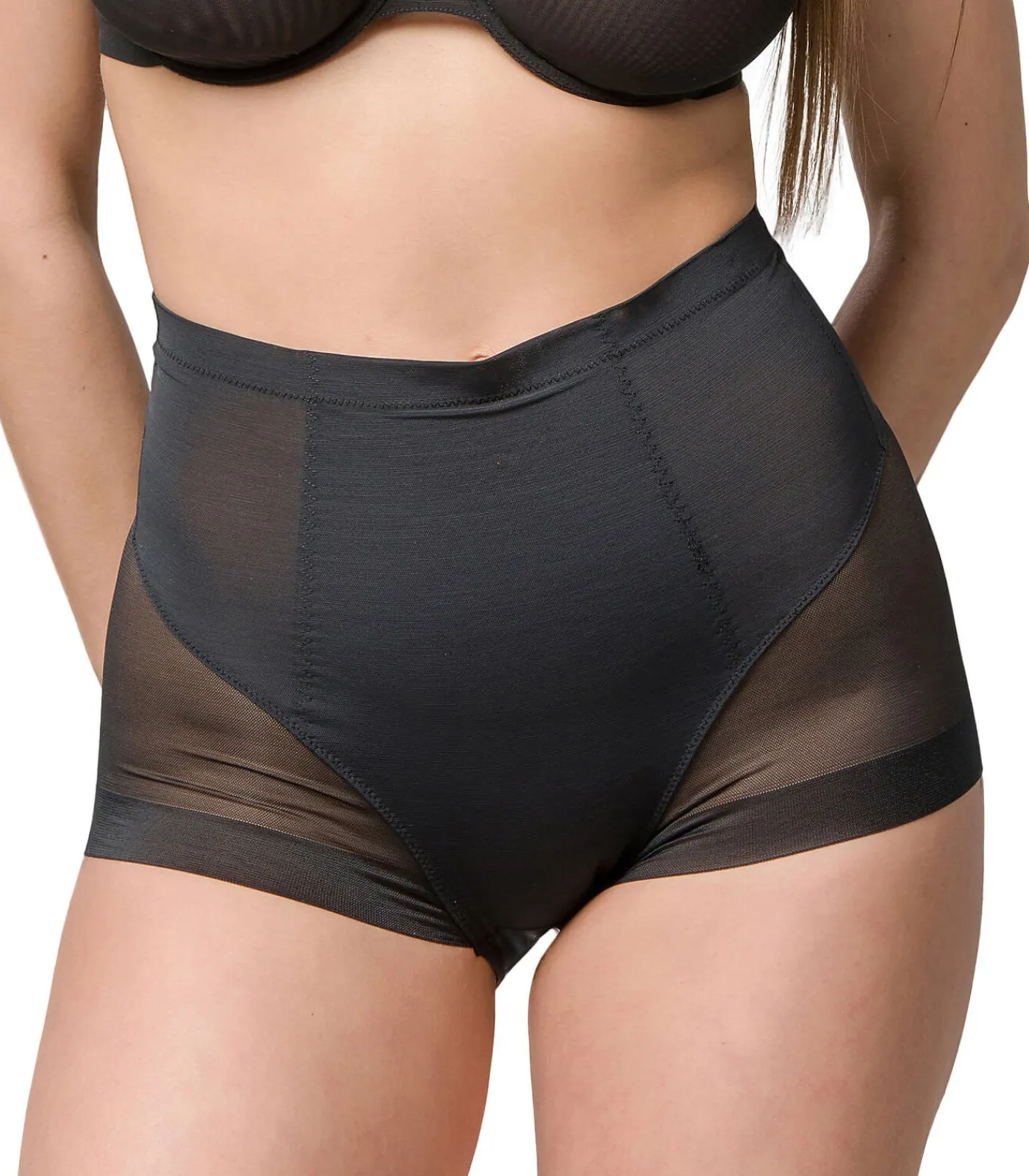 DAMES LUNA Hoge taille mesh afslankingslip 26 cm Sculpt
