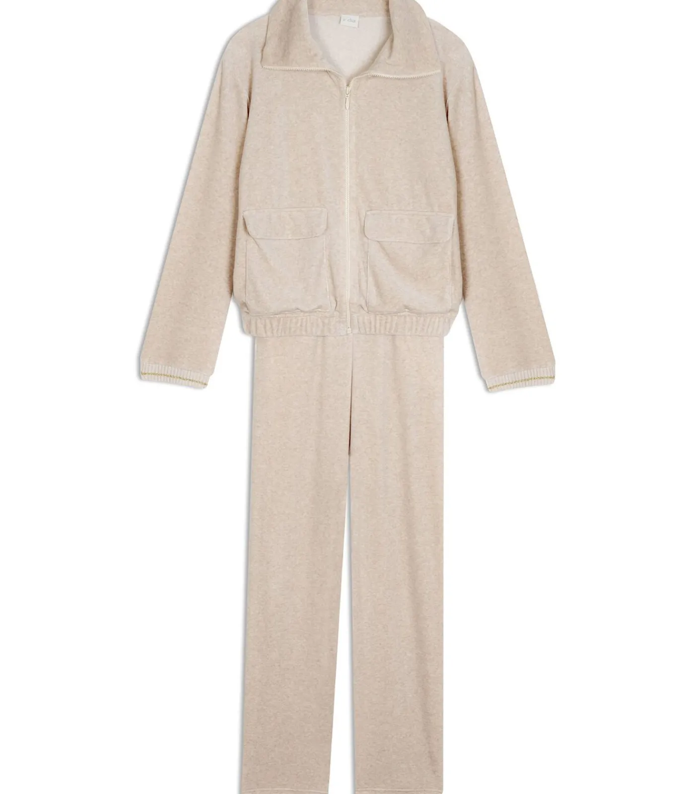 DAMES LE CHAT Homewear-set met ritssluiting van fluweel COUNTRY 126