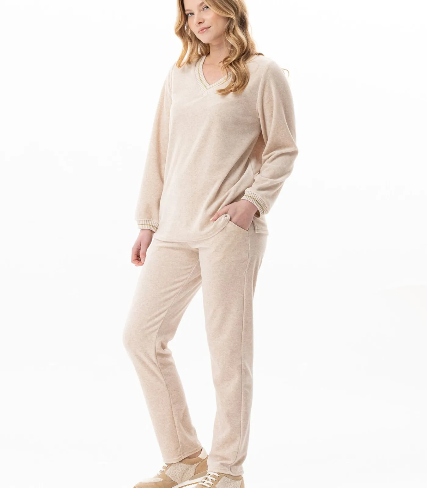 DAMES LE CHAT Homewear-set van fluweel COUNTRY 122