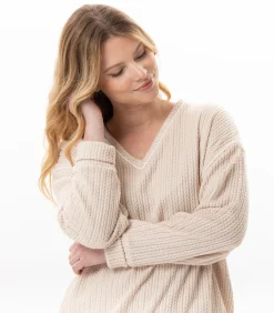 DAMES LE CHAT Homewear-set van gebreide stof SHETLAND 124