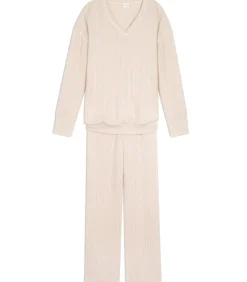 DAMES LE CHAT Homewear-set van gebreide stof SHETLAND 124