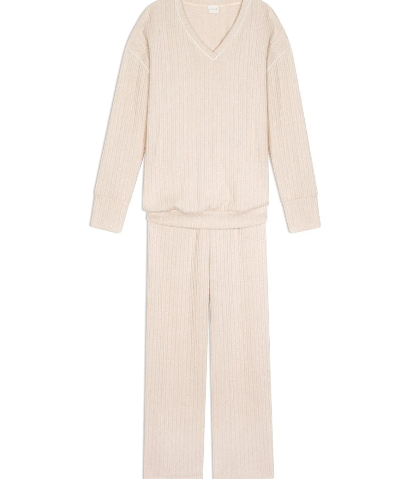 DAMES LE CHAT Homewear-set van gebreide stof SHETLAND 124