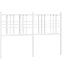 vidaXL Hoofdbord 137 cm metaal wit