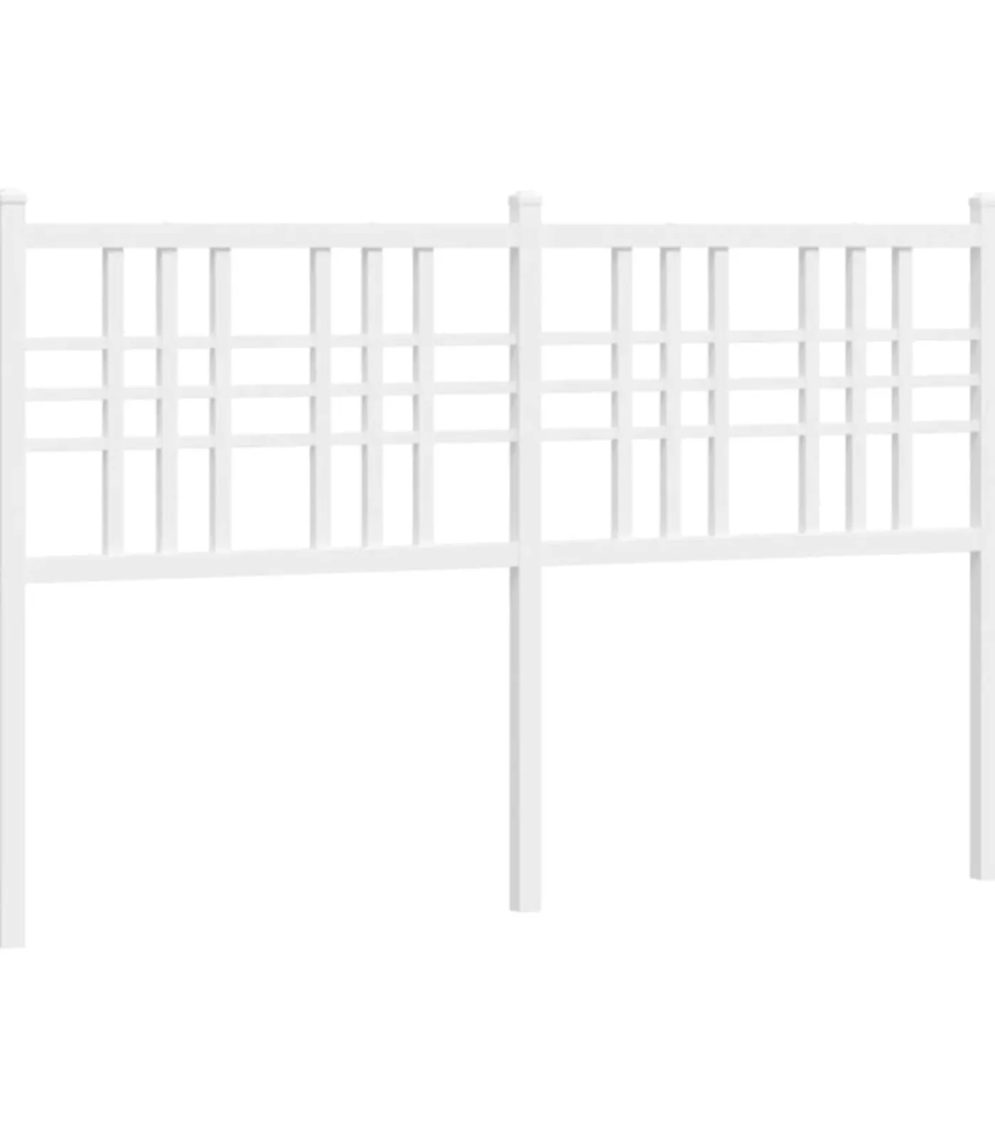 vidaXL Hoofdbord 137 cm metaal wit