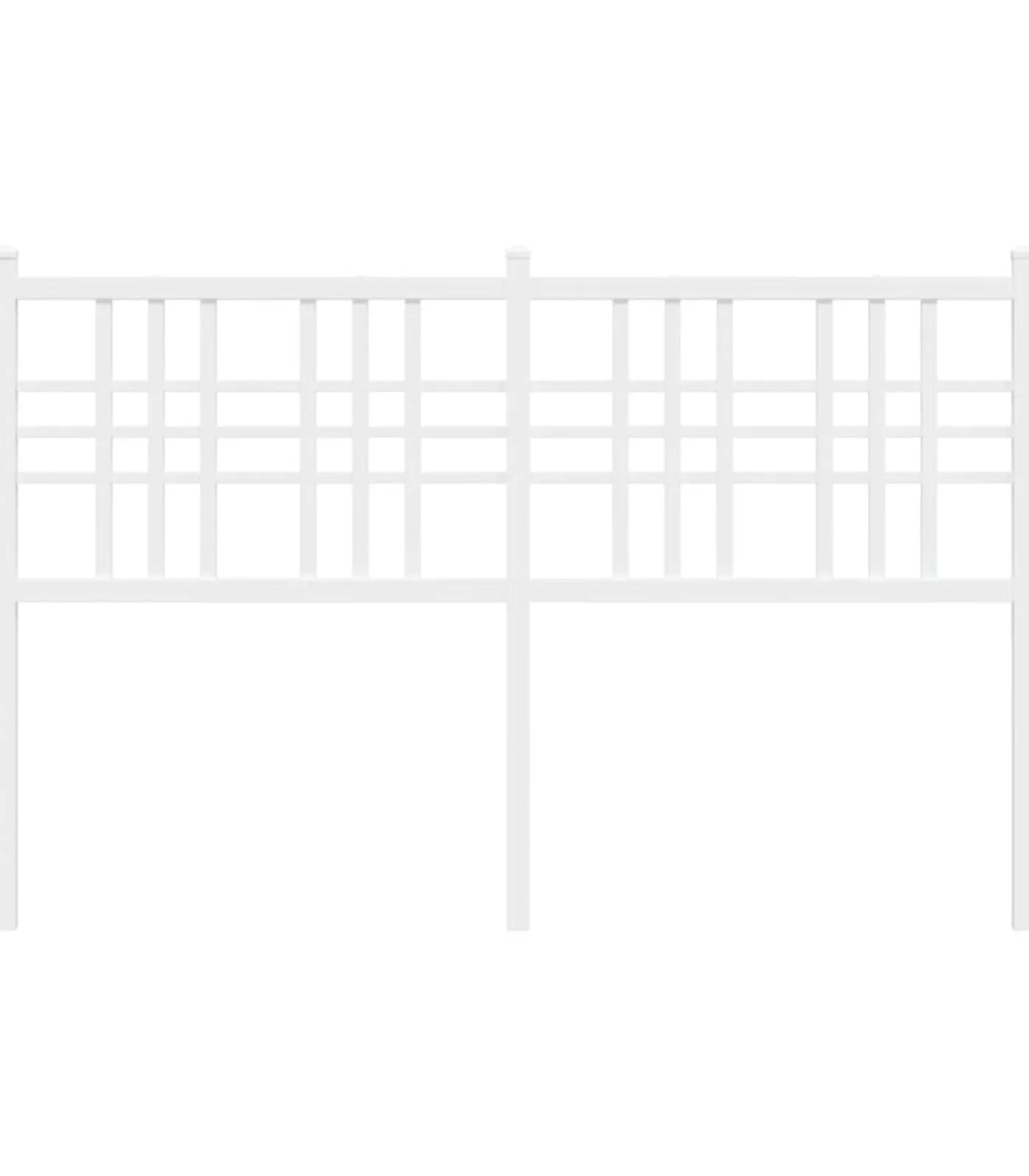 vidaXL Hoofdbord 137 cm metaal wit