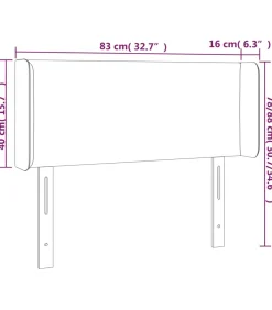 vidaXL Hoofdbord LED 83x16x78/88 cm kunstleer wit
