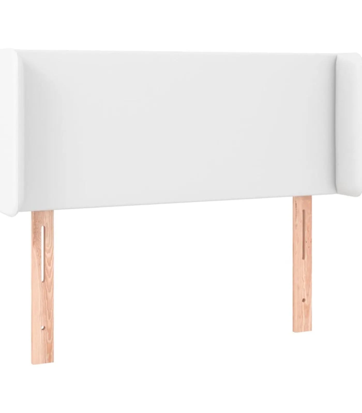 Hoofdbord met randen 83x16x78/88 cm kunstleer wit Bedden