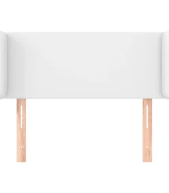 Hoofdbord met randen 83x16x78/88 cm kunstleer wit Bedden
