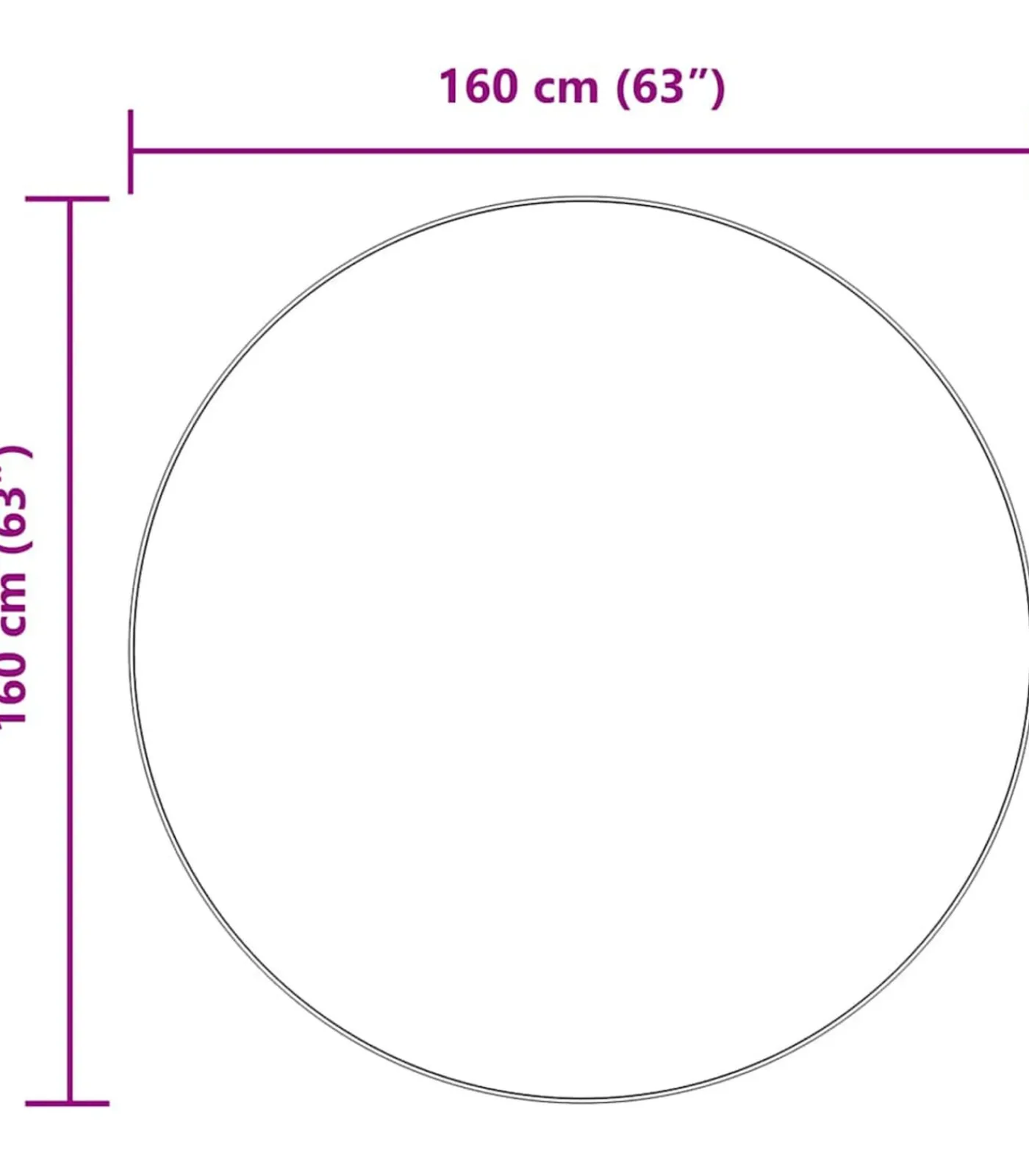 Hoogpolig vloerkleed NAVARRA 160x160 cm polyester lichtgrijs Tapijten