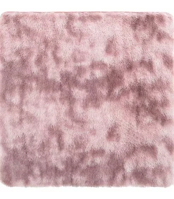 vidaXL Hoogpolig vloerkleed NAVARRA 240x240 cm polyester stoffig roze