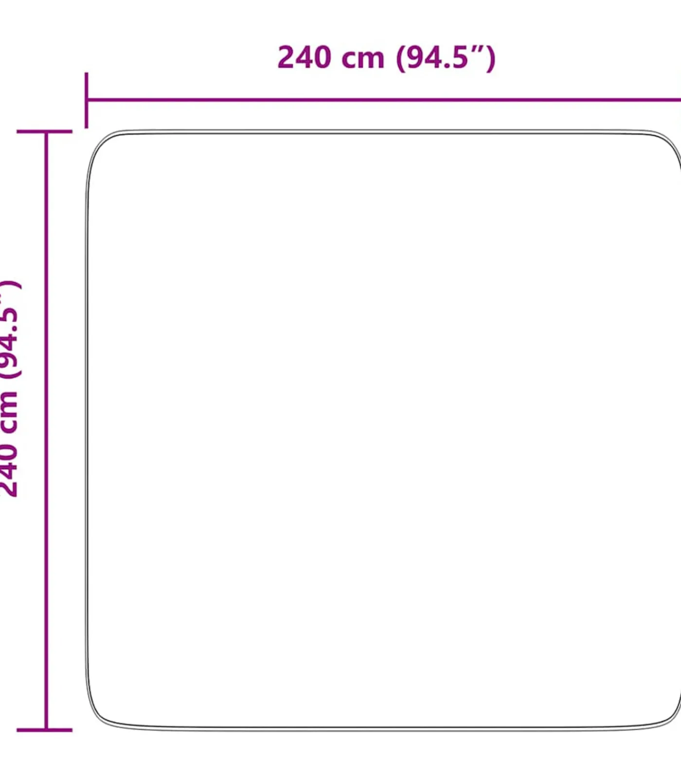 vidaXL Hoogpolig vloerkleed NAVARRA 240x240 cm polyester stoffig roze