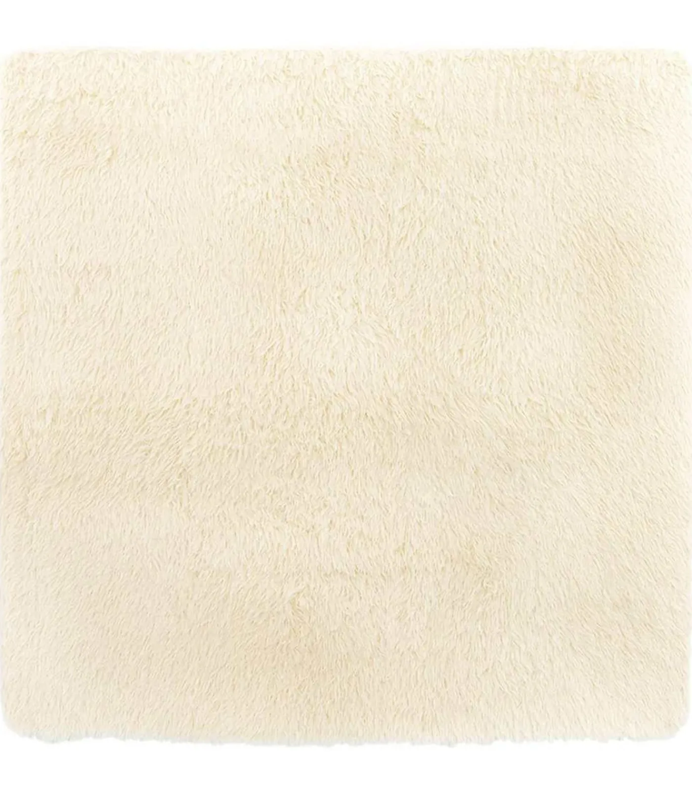 Hoogpolig vloerkleed NAVARRA 160x160 cm polyester crèmekleurig Tapijten