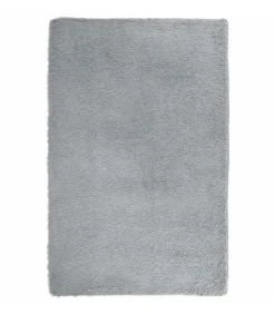 vidaXL Hoogpolig vloerkleed NAVARRA 130x200 cm polyester lichtgrijs