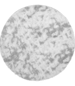 vidaXL Hoogpolig vloerkleed NAVARRA 240x240 cm polyester zilvergrijs