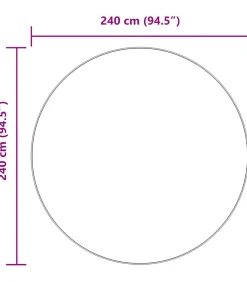 vidaXL Hoogpolig vloerkleed NAVARRA 240x240 cm polyester zilvergrijs