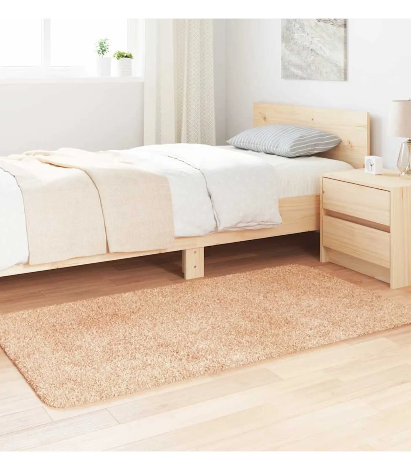 vidaXL Hoogpolig vloerkleed NAVARRA 80x150 cm polyester