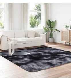 Online Hoogpolig vloerkleed NAVARRA 240x240 cm polyester donkergrijs Tapijten