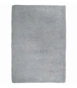 Outlet Hoogpolig vloerkleed NAVARRA 160x230 cm polyester lichtgrijs Tapijten