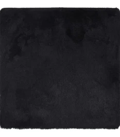 Sale Hoogpolig vloerkleed NAVARRA 120x120 cm polyester zwart Tapijten