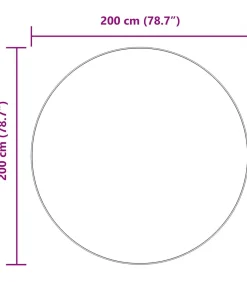 Online Hoogpolig vloerkleed NAVARRA 200x200 cm polyester stoffig roze Tapijten