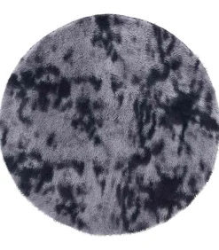 Best Hoogpolig vloerkleed NAVARRA 100x100 cm polyester donkergrijs Tapijten