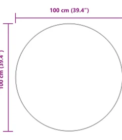 Best Hoogpolig vloerkleed NAVARRA 100x100 cm polyester donkergrijs Tapijten