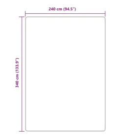 vidaXL Hoogpolig vloerkleed NAVARRA 240x340 cm polyester donkergrijs