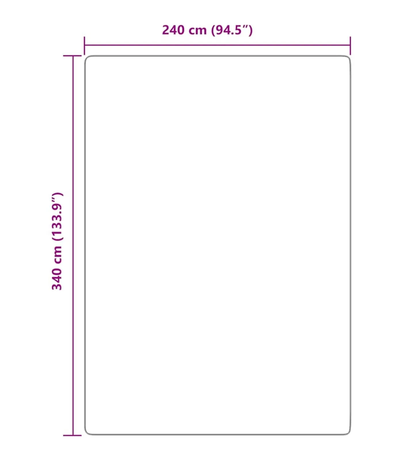 vidaXL Hoogpolig vloerkleed NAVARRA 240x340 cm polyester lichtgrijs