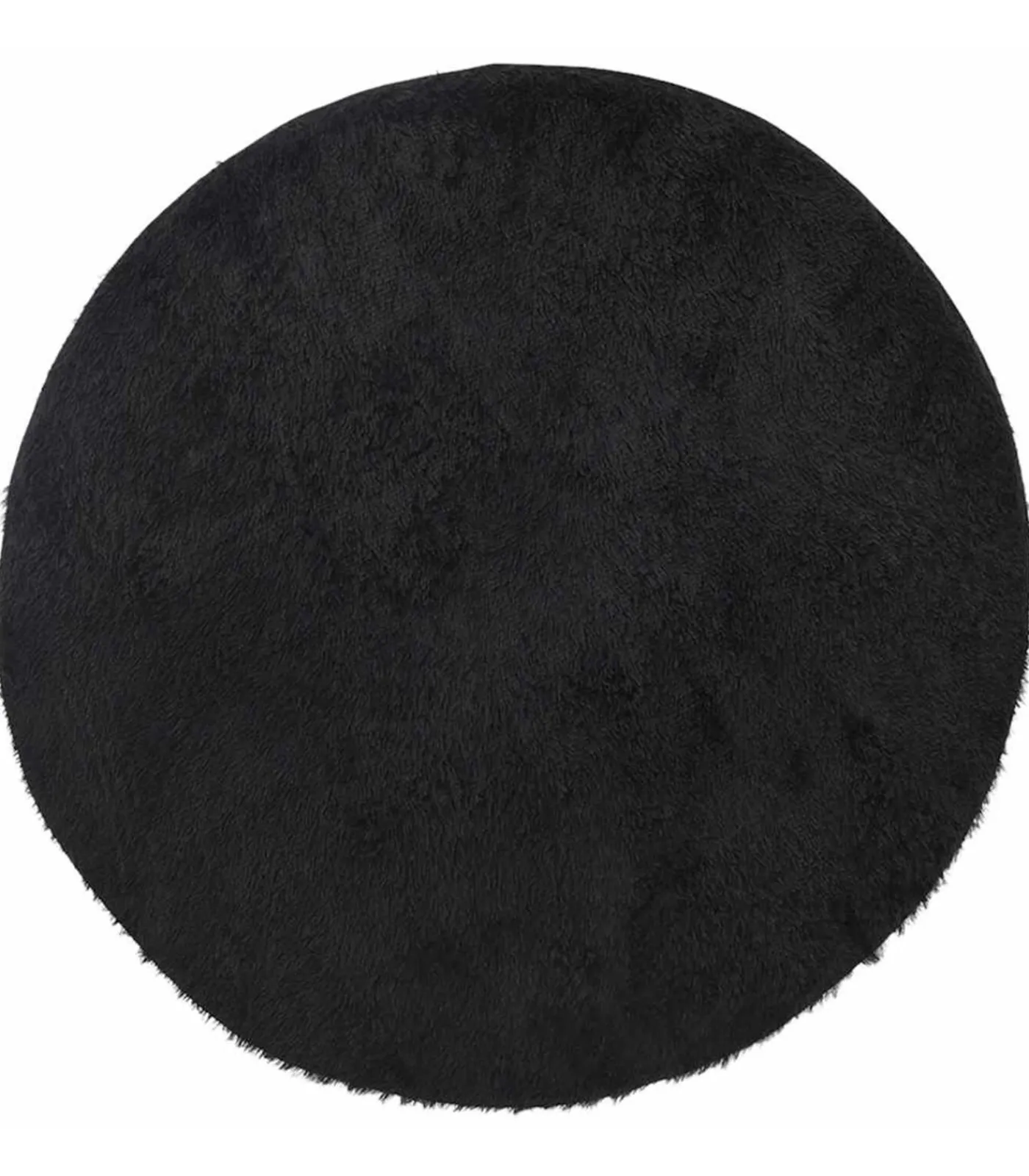 vidaXL Hoogpolig vloerkleed NAVARRA 200x200 cm polyester zwart