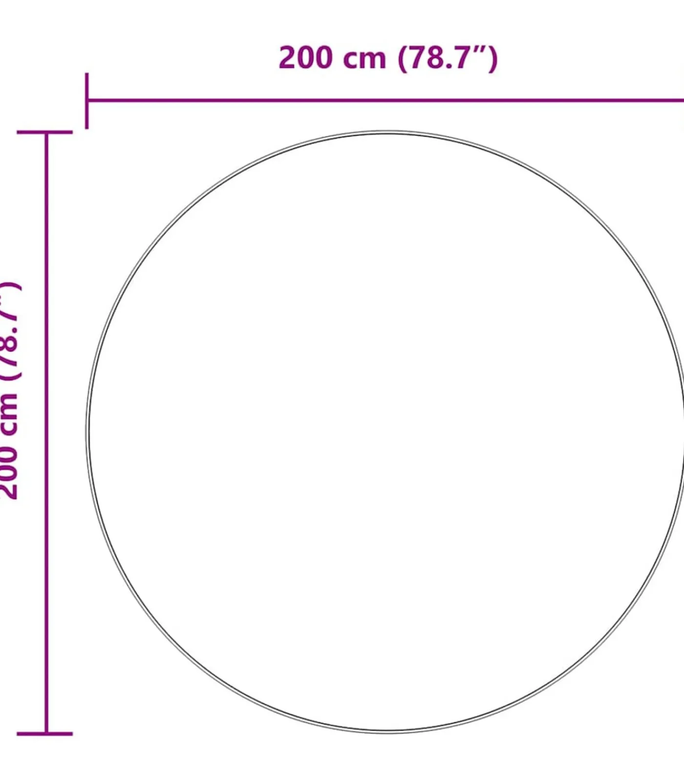 vidaXL Hoogpolig vloerkleed NAVARRA 200x200 cm polyester zwart