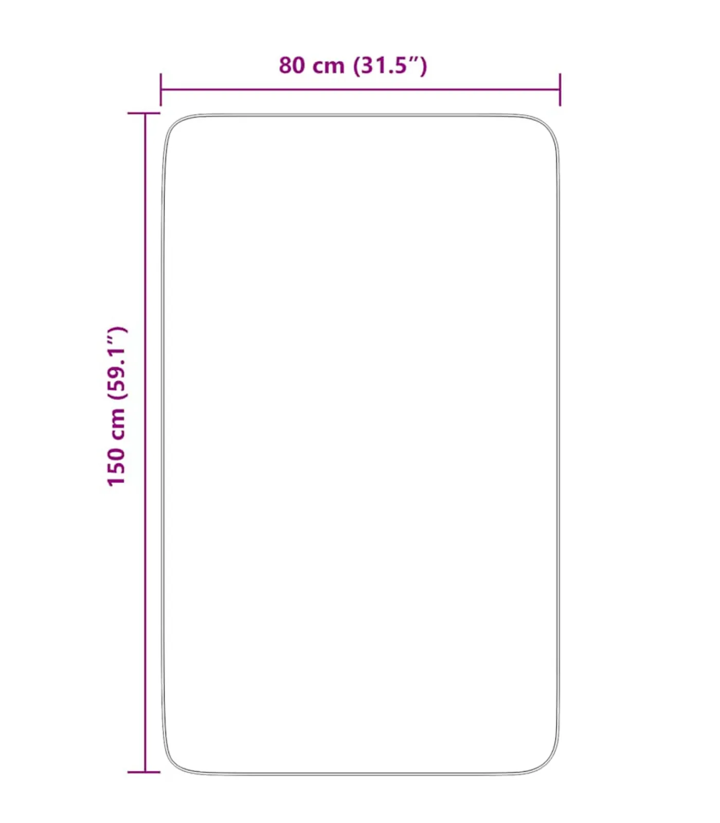 Hot Hoogpolig vloerkleed NAVARRA 80x150 cm polyester lichtgrijs Tapijten