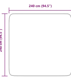 vidaXL Hoogpolig vloerkleed NAVARRA 240x240 cm polyester zwart