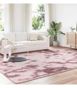 Outlet Hoogpolig vloerkleed NAVARRA 240x340 cm polyester stoffig roze Tapijten