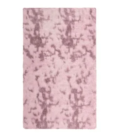 Online Hoogpolig vloerkleed NAVARRA 60x100 cm polyester stoffig roze Tapijten