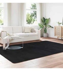 vidaXL Hoogpolig vloerkleed NAVARRA 200x290 cm polyester zwart