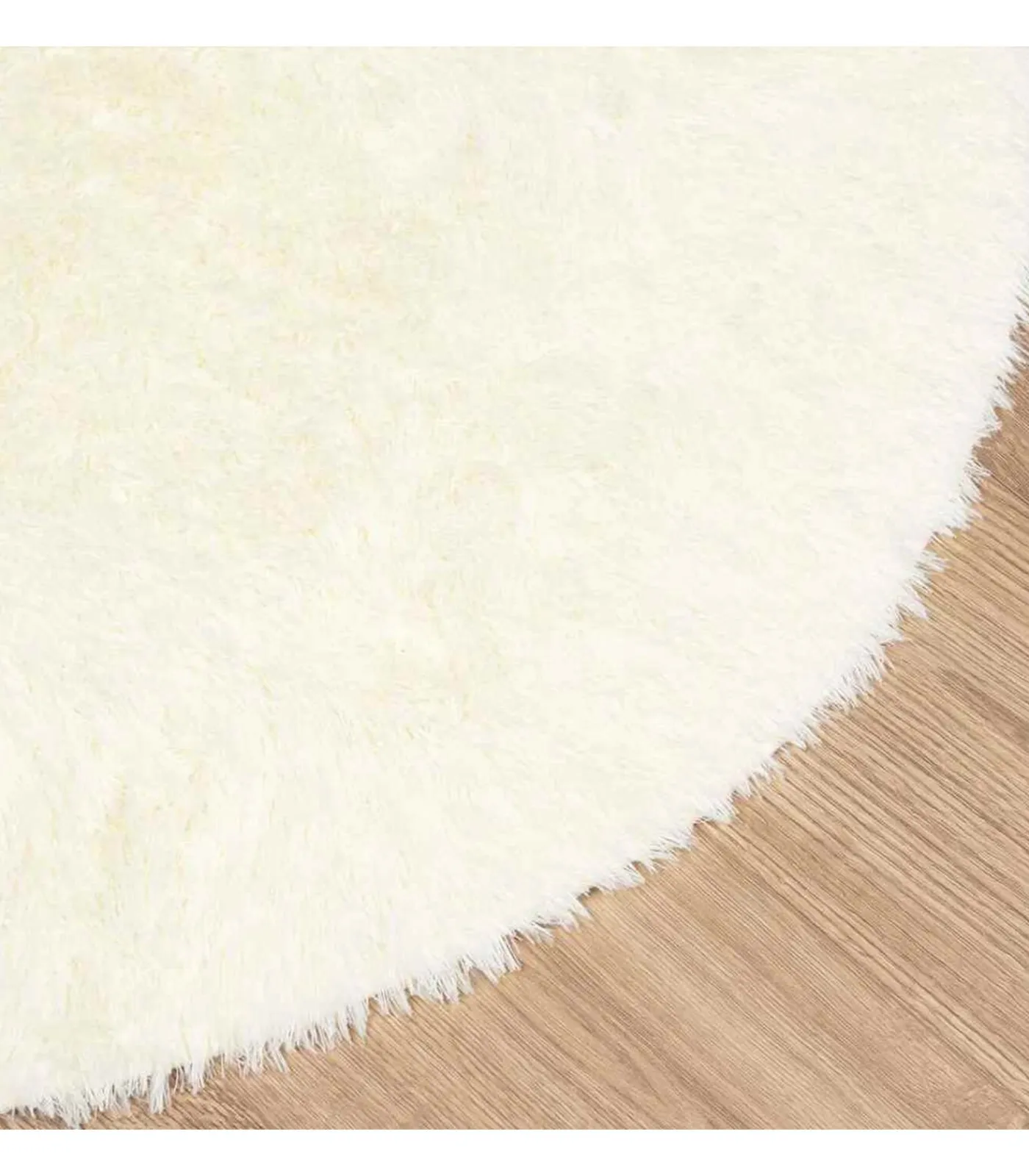 vidaXL Hoogpolig vloerkleed NAVARRA 200x200 cm polyester crèmekleurig