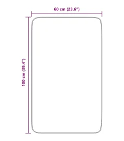 vidaXL Hoogpolig vloerkleed NAVARRA 60x100 cm polyester crèmekleurig