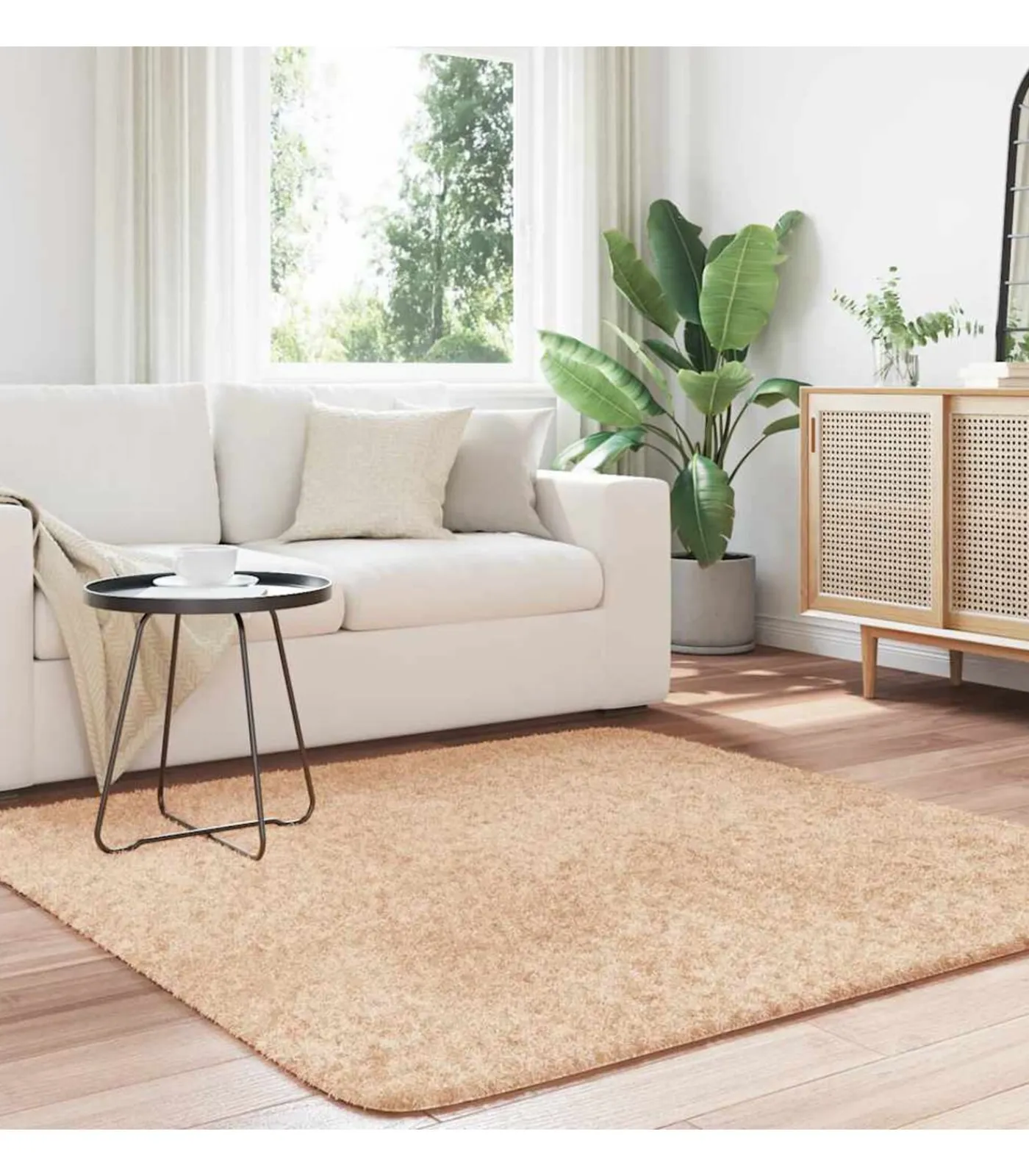 vidaXL Hoogpolig vloerkleed NAVARRA 160x160 cm polyester