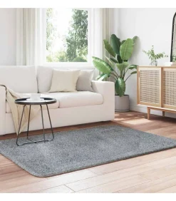 vidaXL Hoogpolig vloerkleed NAVARRA 120x170 cm polyester lichtgrijs