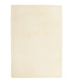 Clearance Hoogpolig vloerkleed NAVARRA 120x170 cm polyester crèmekleurig Tapijten