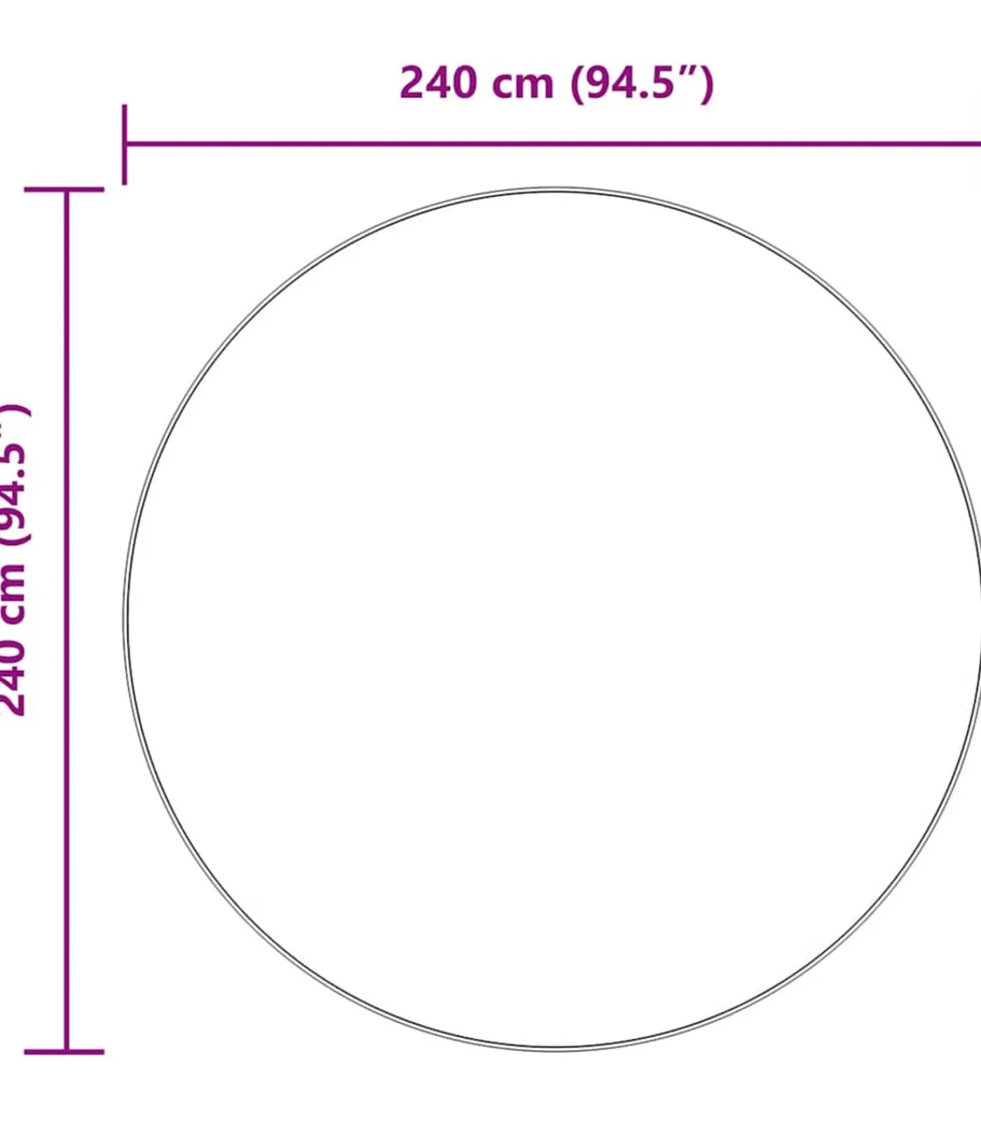 vidaXL Hoogpolig vloerkleed NAVARRA 240x240 cm polyester lichtgrijs