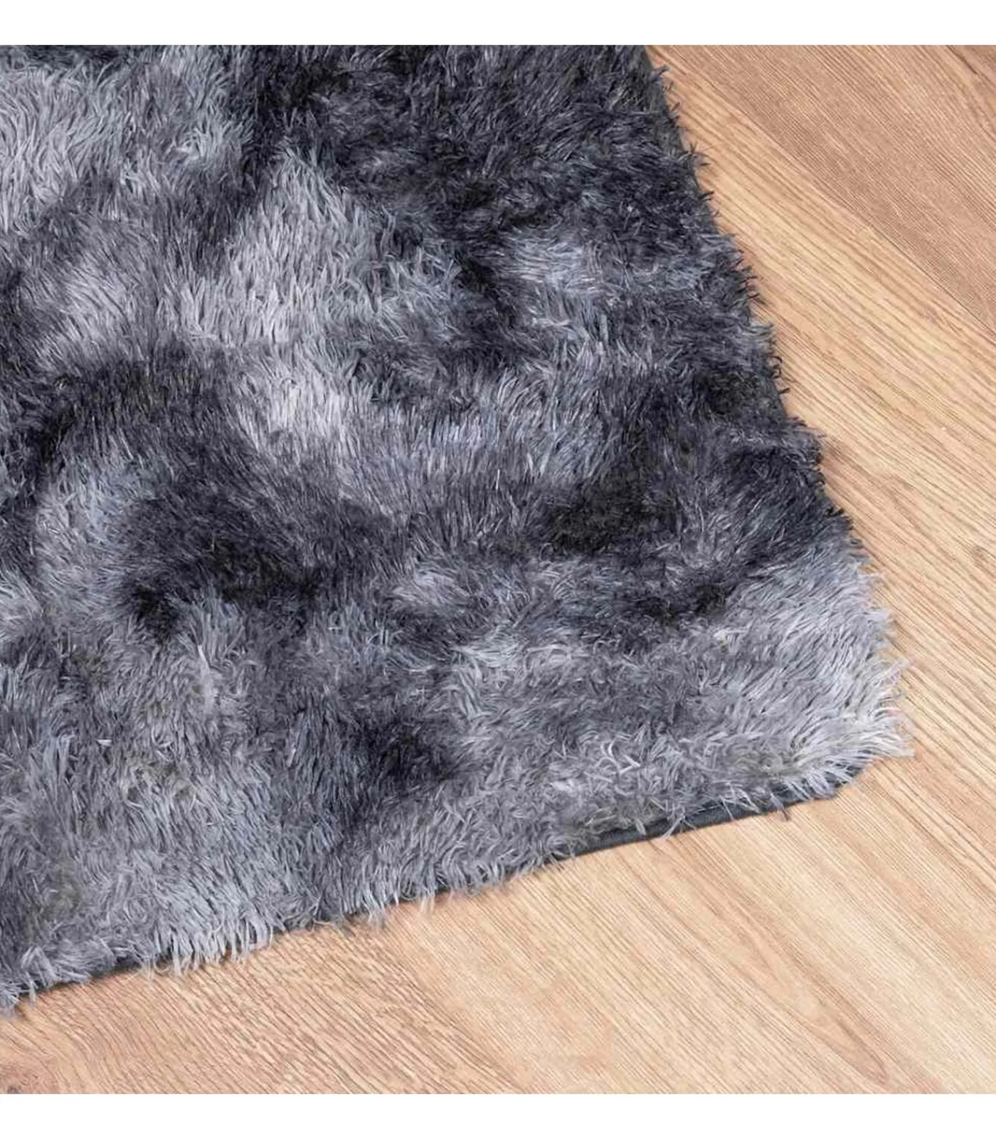 vidaXL Hoogpolig vloerkleed NAVARRA 60x100 cm polyester donkergrijs