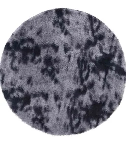 Hot Hoogpolig vloerkleed NAVARRA 160x160 cm polyester donkergrijs Tapijten