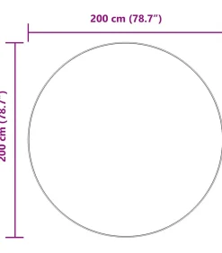 Outlet Hoogpolig vloerkleed NAVARRA 200x200 cm polyester zilvergrijs Tapijten