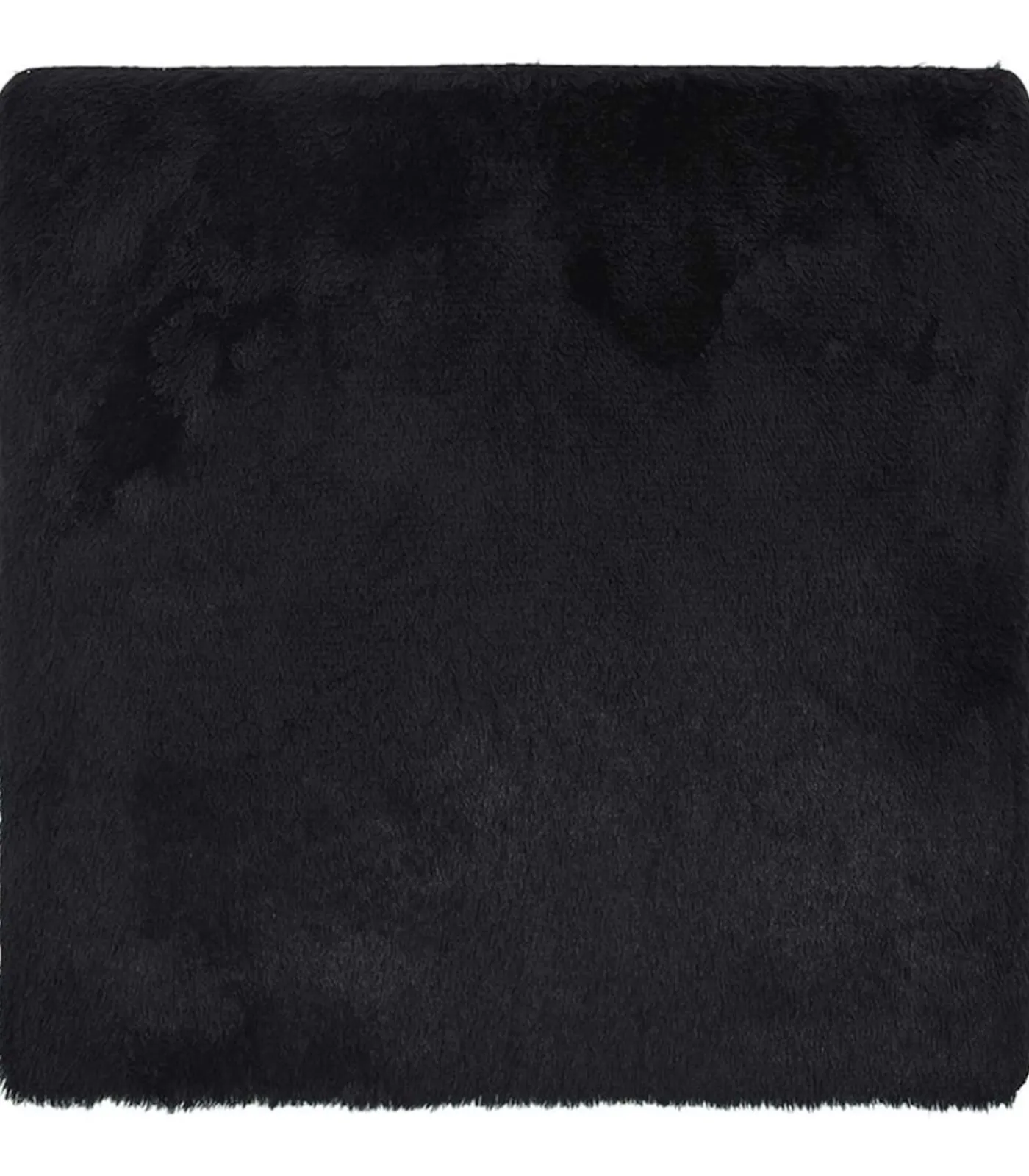 vidaXL Hoogpolig vloerkleed NAVARRA 160x160 cm polyester zwart