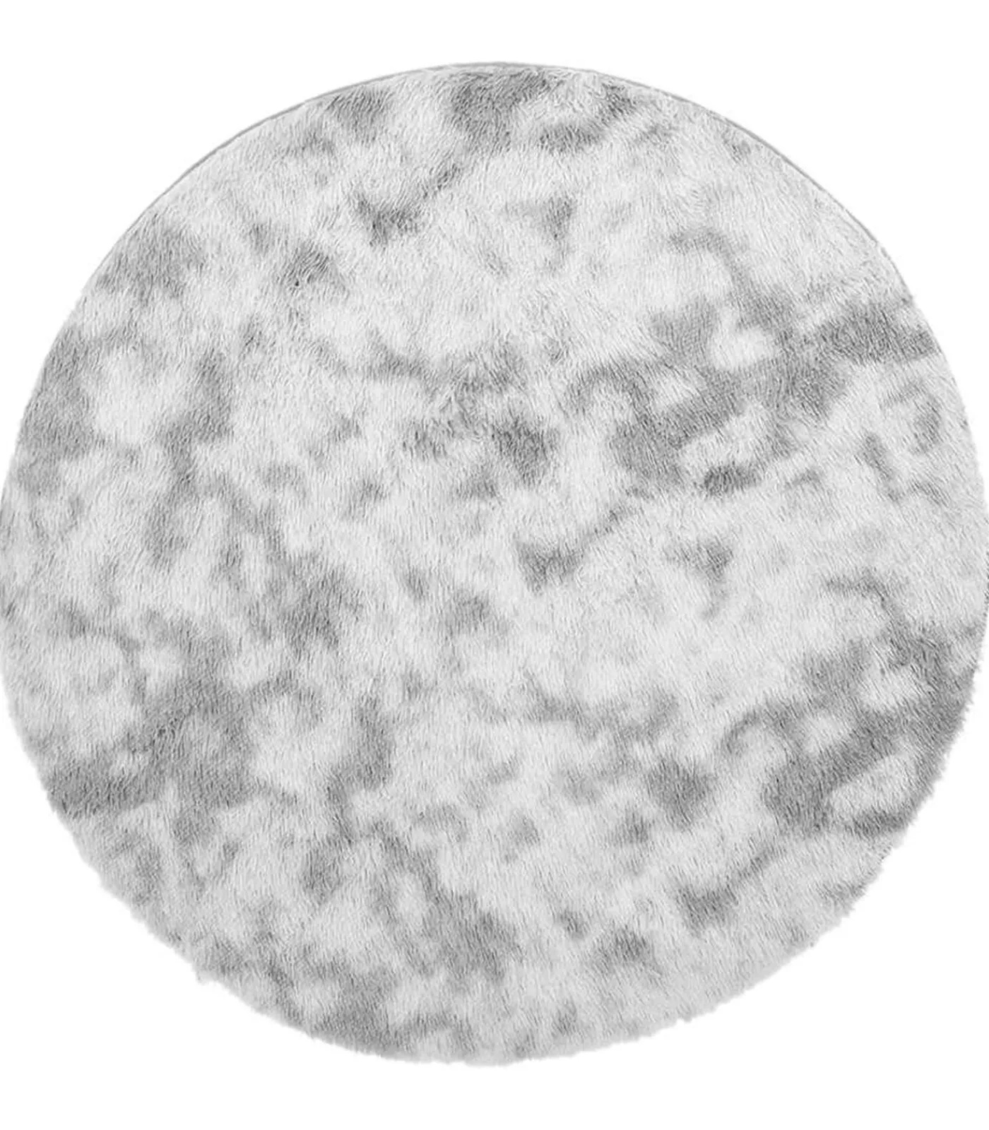 vidaXL Hoogpolig vloerkleed NAVARRA 160x160 cm polyester zilvergrijs